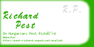 richard pest business card